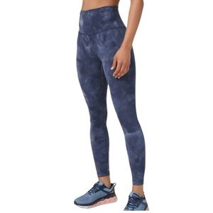 Lululemon Wunder Train High Rise Tight 25” Diamond Dye Naval Blue